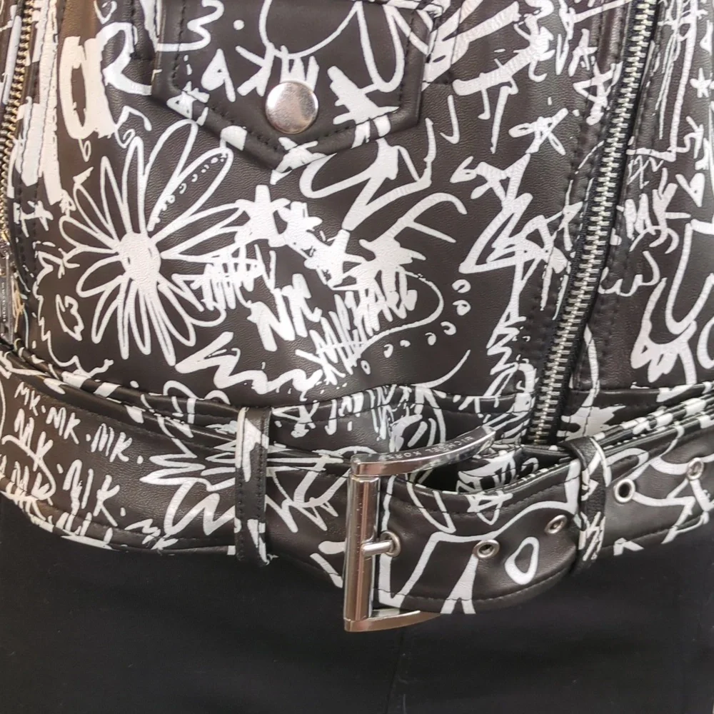 MK Graffiti Moto Jacket 100% Lamb Leather